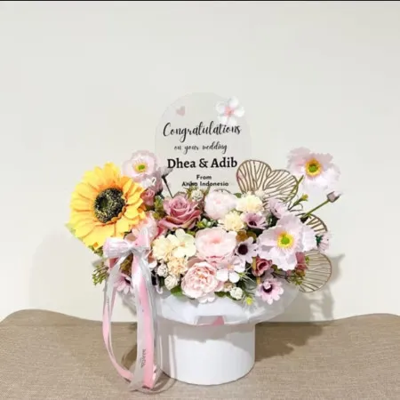 Bloom Box Akrilik Ucapan Wedding Bojonegoro